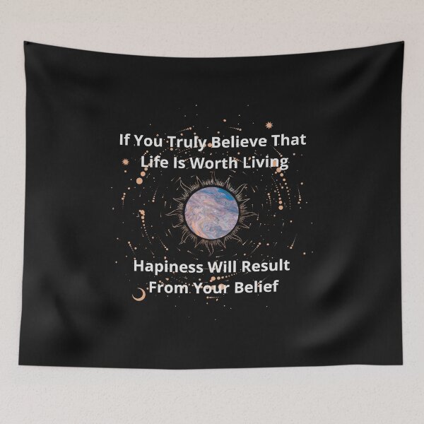 Item preview, Happiness Unleashed - Lifes Worth - Embrace Life Believe Be Happy designed and sold by ArtSculpt.