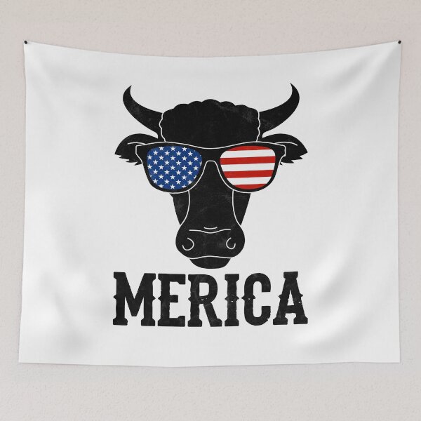 Item preview, Merica Memorial Day Cow  designed and sold by theshirtinator.
