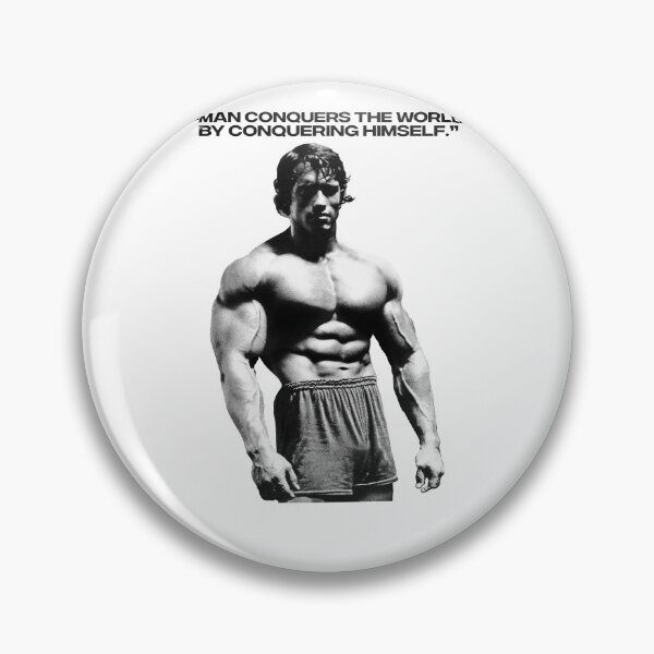 Item preview, Stoic Quote “Man conquers the world by conquering himself.” Arnold Schwarzenegger Fan art designed and sold by HuzaifaNaveedh.