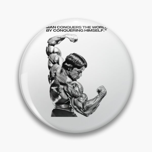 Item preview, Stoic Quote “Man conquers the world by conquering himself.” Arnold Schwarzenegger Fan art designed and sold by HuzaifaNaveedh.