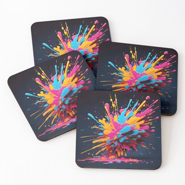 Item preview, Luminous Burst: Neon Splatter Symphony designed and sold by WAUZ.