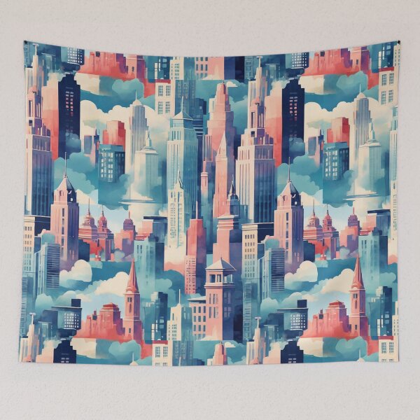 Item preview, Colorful Buildings - Cityscape Architectural  Pattern designed and sold by PatternInArt.