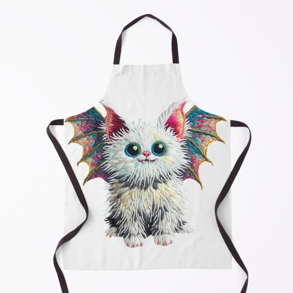 Item preview, Embroidered Cute Vampire Cat with Wings and Fangs designed and sold by kylmllr101684.