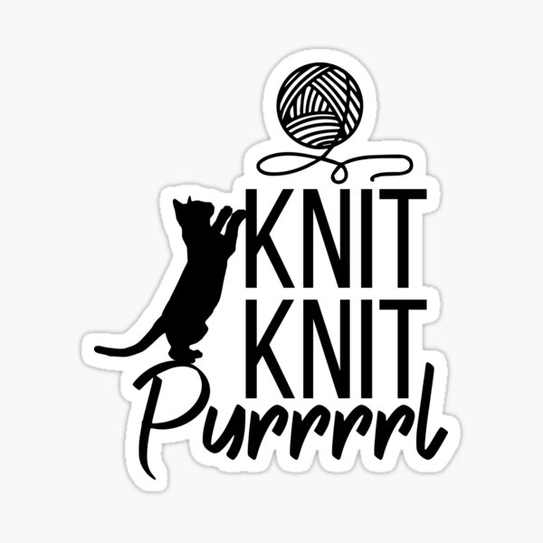 Artikel-Vorschau von Stricken, stricken, schnurren – Katzen und Stricken, designt und verkauft von EvergreenWhimsy.