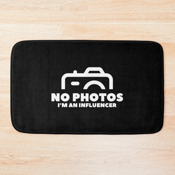 Item preview, No Photos Im an Influencer Fun design camera icon designed and sold by SlickCity.
