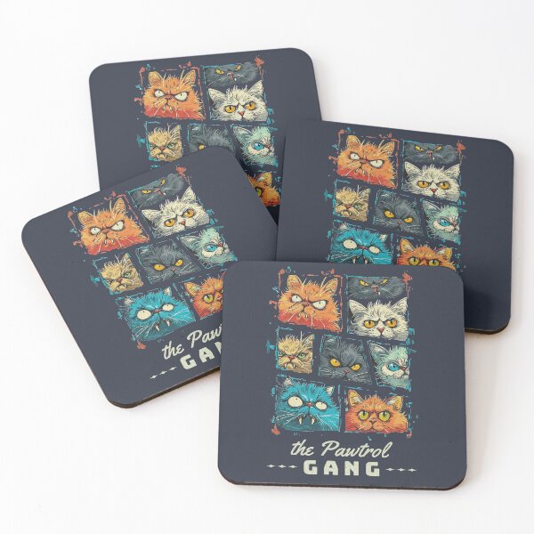 Item preview, A gang of dangerous looking alley cats  designed and sold by ReachForArt.
