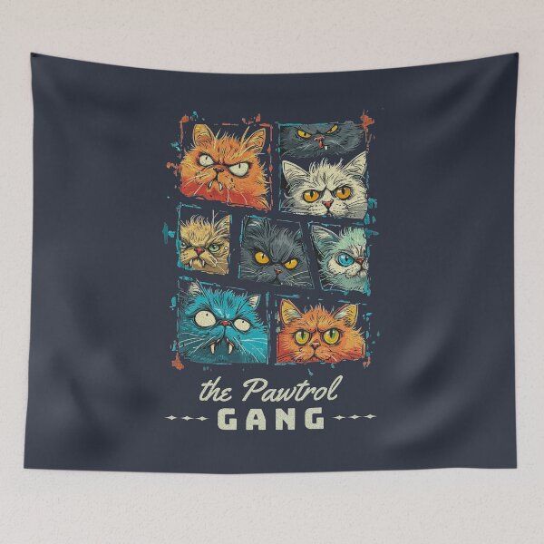 Item preview, A gang of dangerous looking alley cats  designed and sold by ReachForArt.