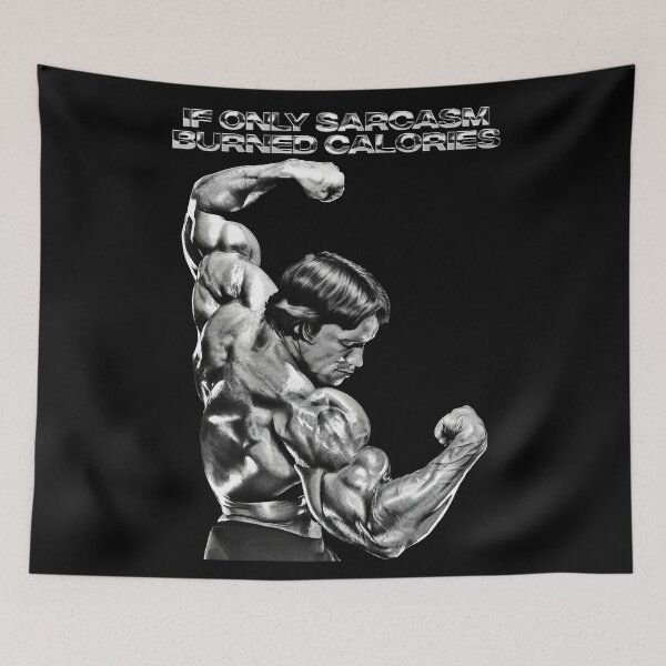 Item preview, If Only Sarcasm Burned Calories Arnold Schwarzenegger Fan art designed and sold by HuzaifaNaveedh.