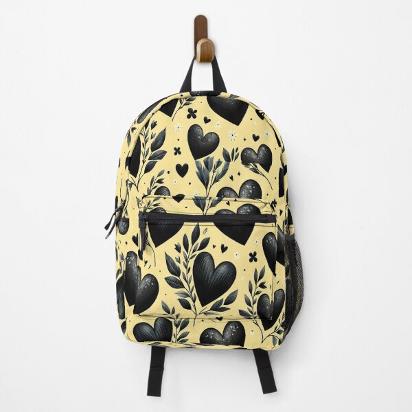 Item preview, Black Heart and Leaves Pattern designed and sold by PatternInArt.