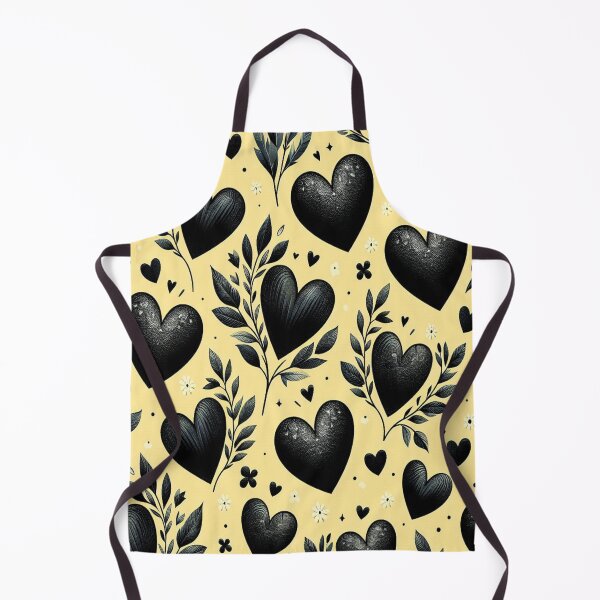 Item preview, Black Heart and Leaves Pattern designed and sold by PatternInArt.
