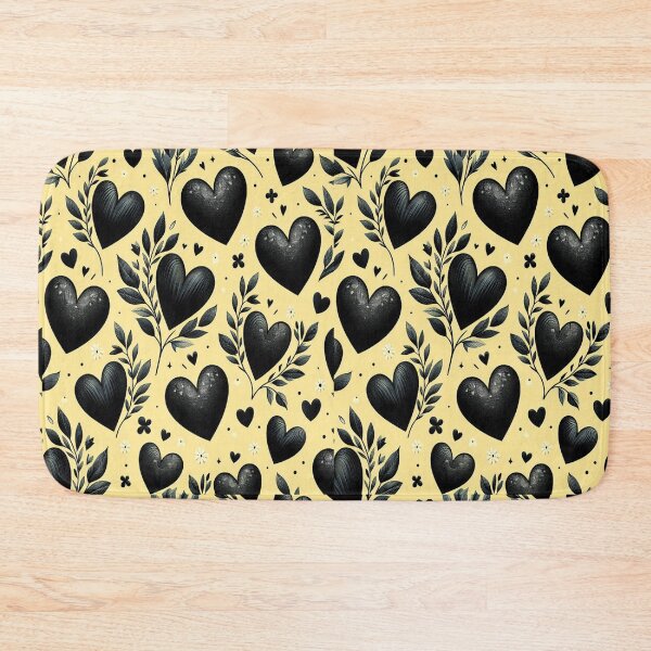 Item preview,  Black Heart and Leaves Pattern designed and sold by PatternInArt.