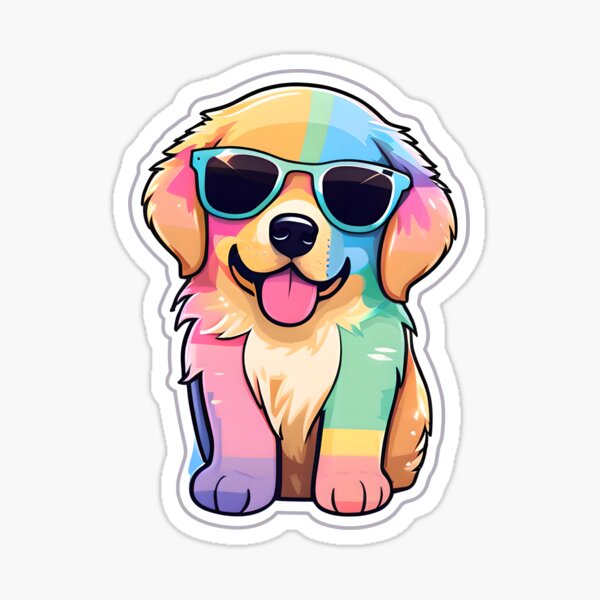 Item preview, Entzückender Golden Retriever-Welpe mit Sonnenbrille designed and sold by theskyispinkp.