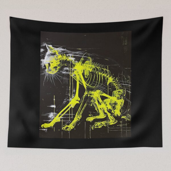 Item preview, X-ray Cat - Neon Cat Scan designed and sold by Splatter-arts.