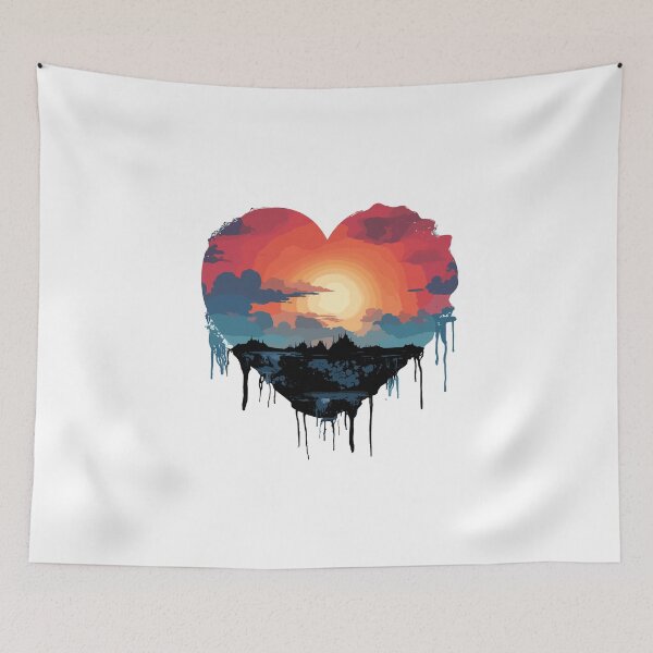 Item preview, Vintage Sunset Heart designed and sold by Inspilab-Arts.