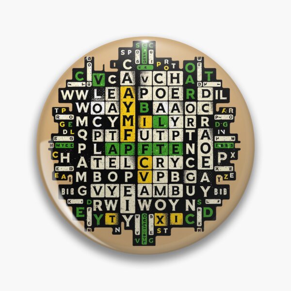 Item preview, "Wordle Circuit Brain Teaser Art" designed and sold by ChromaticBlend.