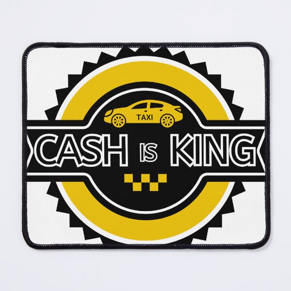 Item preview, Taxi sticker Cash is king designed and sold by PeridotPrints.