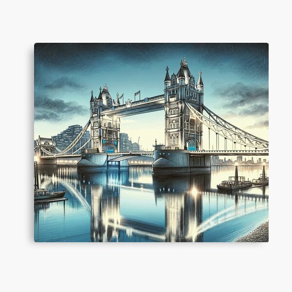 Item preview, Twilight Serenade Tower Bridge in London Evening Reflections designed and sold by irek07.