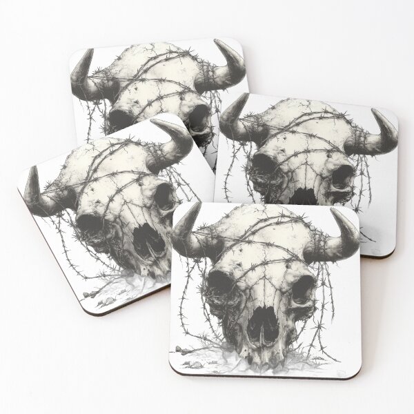 Item preview, Bull Skull grunge designed and sold by crazycowboy557.