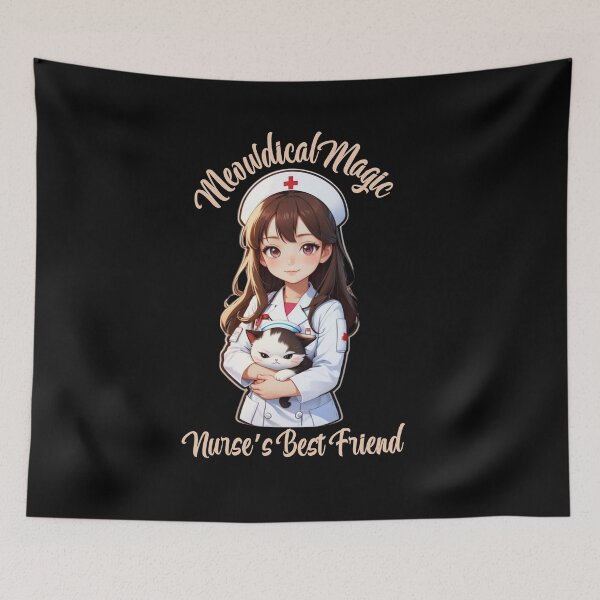 Item preview, Meowdical magic nurse's best friend t-shirt designed and sold by THISisIT-eshop.