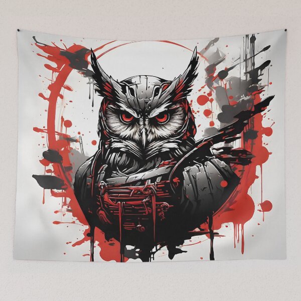 Item preview, Mechanical Guardian: Steampunk Owl in Japanese Ink designed and sold by WAUZ.