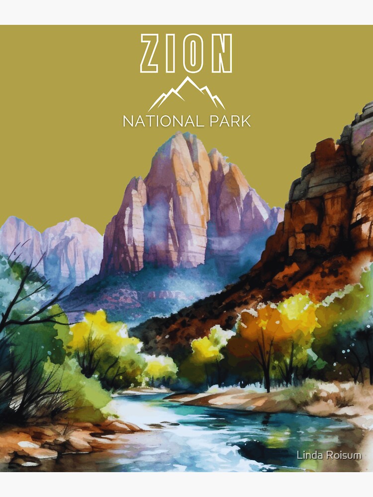 Thumbnail 3 of 3, Sticker, Zion National Park Travel Utah designed and sold by jouvaygifts.