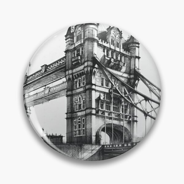 Item preview, Architectural Majesty Tower Bridge in Charcoal Sketch designed and sold by irek07.