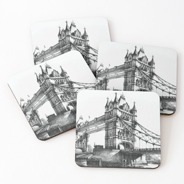 Item preview, Architectural Majesty Tower Bridge in Charcoal Sketch designed and sold by irek07.