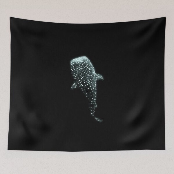 Item preview, Glowing Blue Neon Whale Shark Optical illusion designed and sold by lachataigne.