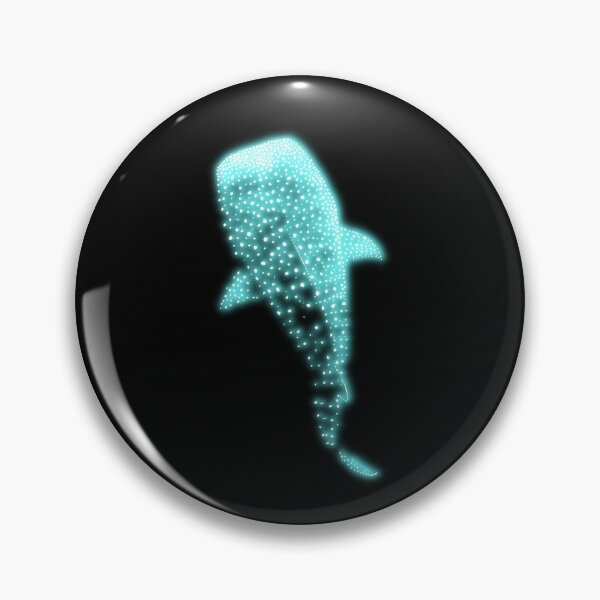 Item preview, Glowing Blue Neon Whale Shark Optical illusion designed and sold by Heraldry design.