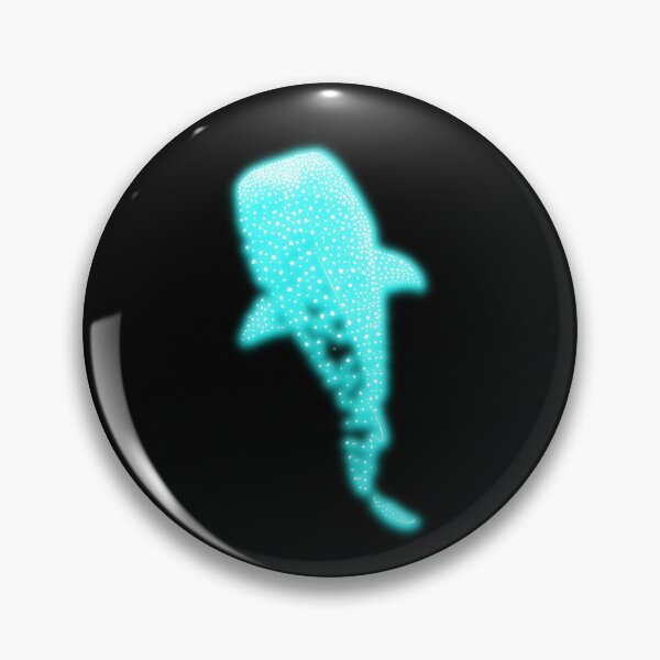 Item preview, Glowing Blue Neon Whale Shark Optical illusion designed and sold by Heraldry design.