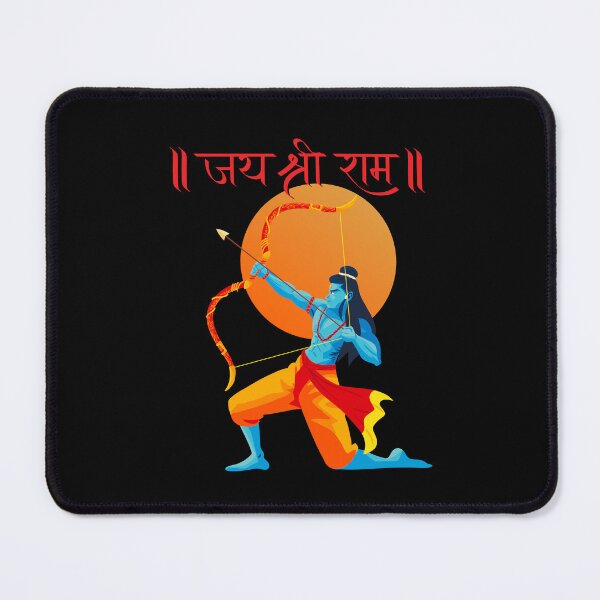 Item preview, Jai Shree Ram- black background designed and sold by mndesignworx.