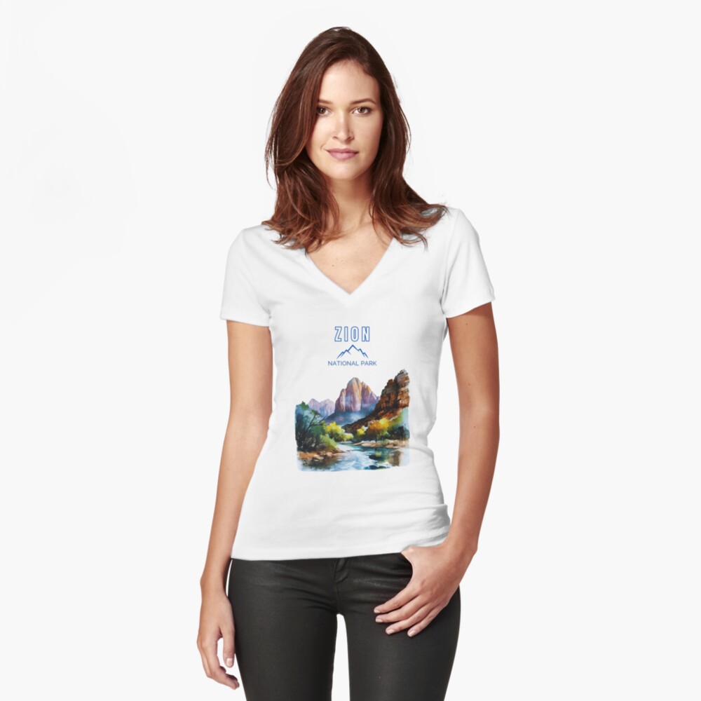 Item preview, Fitted V-Neck T-Shirt designed and sold by jouvaygifts.