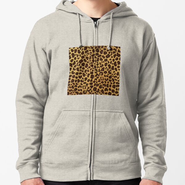 Leopard Cheetah animal spots Zipped Hoodie