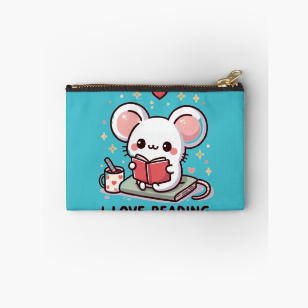 Item preview, "I love reading" cute mouse reading books designed and sold by Culmika.