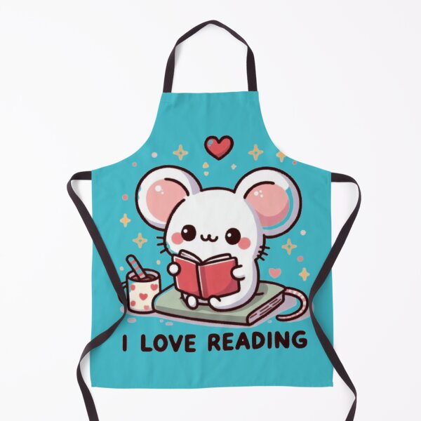Item preview, "I love reading" cute mouse reading books designed and sold by Culmika.