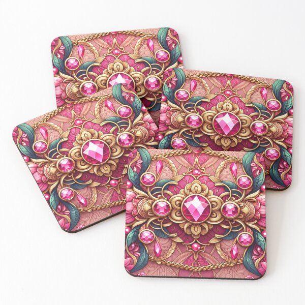 Item preview,  Luxury Floral Chain Digital Art In Pink designed and sold by mymagicstoreus.