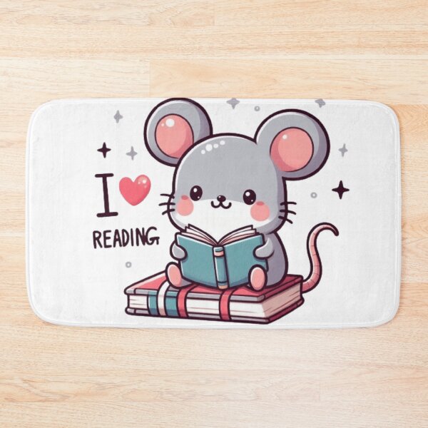 Item preview, "I love reading" cute mouse reading books designed and sold by Culmika.