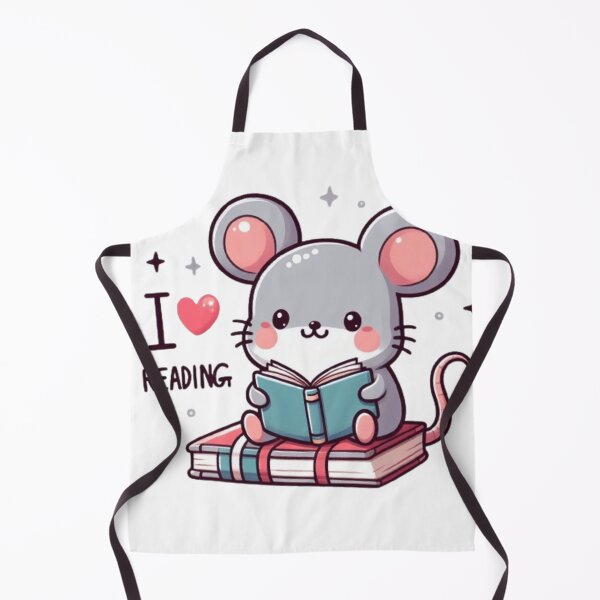 Item preview, "I love reading" cute mouse reading books designed and sold by Culmika.