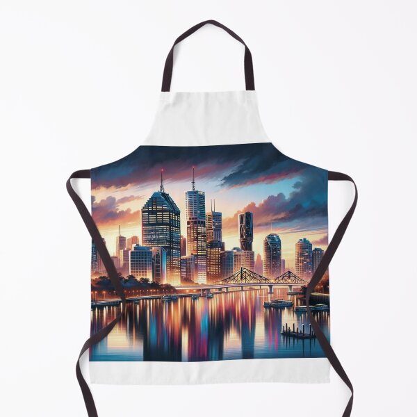 Item preview, Brisbane Inspired Dusk Reflections on the River City Things To Do designed and sold by irek07.