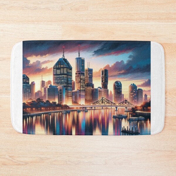Item preview, Brisbane Inspired Dusk Reflections on the River City Things To Do designed and sold by irek07.