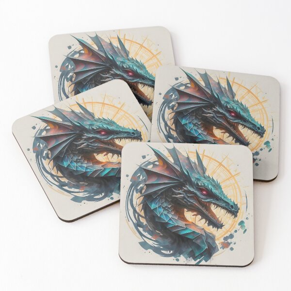 Item preview, Geometric Abstract Glitch Dragon designed and sold by DragonRealms.