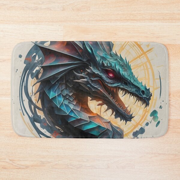 Item preview, Geometric Abstract Glitch Dragon designed and sold by DragonRealms.