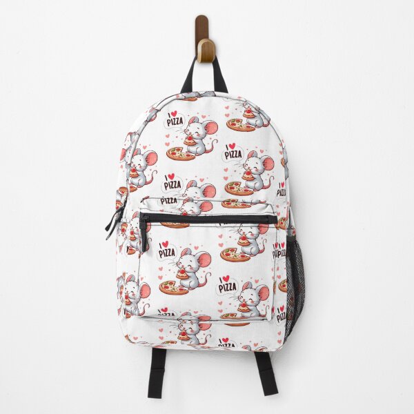 Item preview, "I love pizza" cute mouse with pizza designed and sold by Culmika.