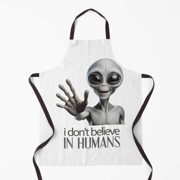 Item preview, A smiling alien who doesn't believe in humans designed and sold by UFOFashionista.
