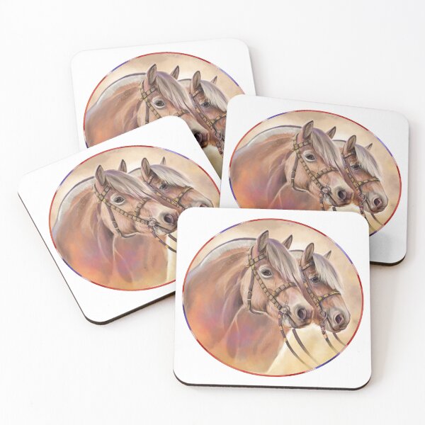 Item preview, Fjord Horses Painting designed and sold by AK-Hevonen.