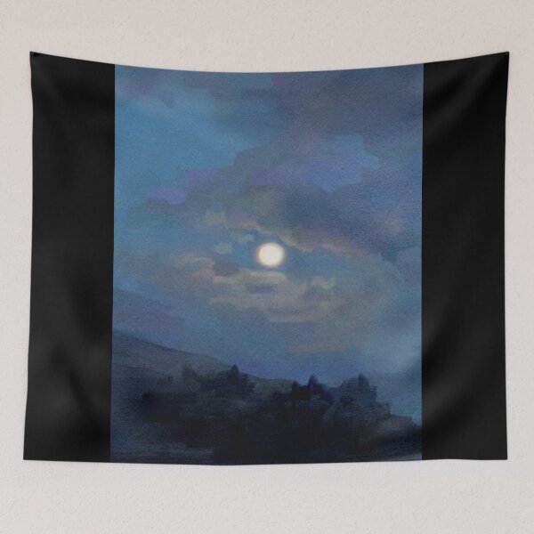 Item preview, Evening Moonlit Landscape designed and sold by CozyPixelFluff.