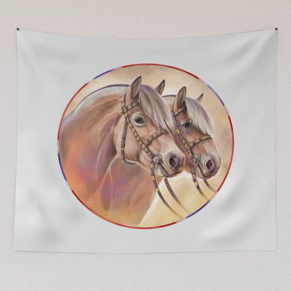 Item preview, Fjord Horses Painting designed and sold by AK-Hevonen.
