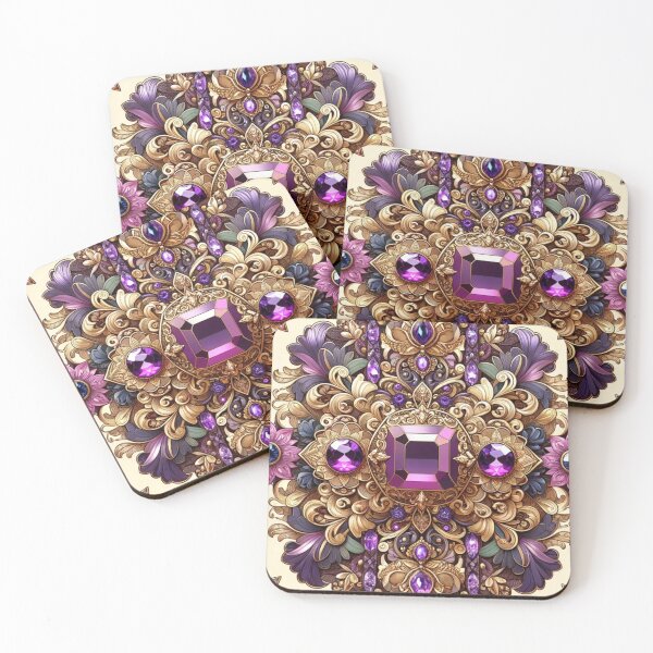 Item preview,  Luxury Floral Chain Digital Art In Purple designed and sold by mymagicstoreus.