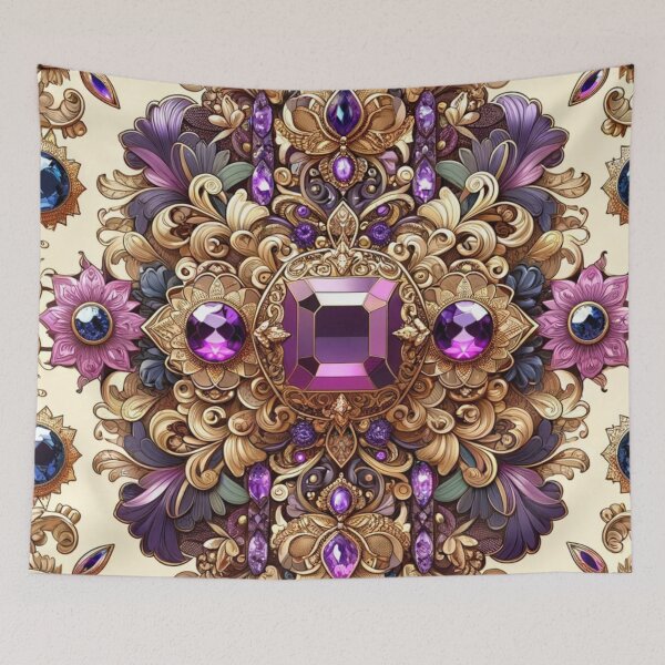 Item preview,  Luxury Floral Chain Digital Art In Purple designed and sold by mymagicstoreus.
