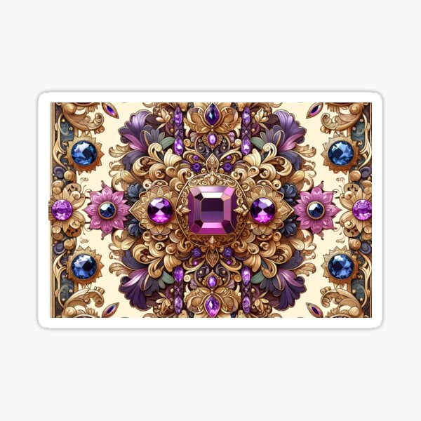 Item preview,  Luxury Floral Chain Digital Art In Purple designed and sold by mymagicstoreus.